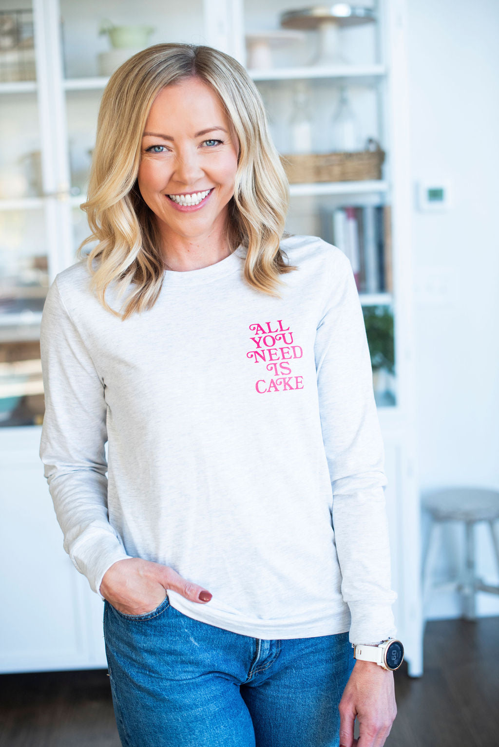 "All You Need is Cake" Grey Tee