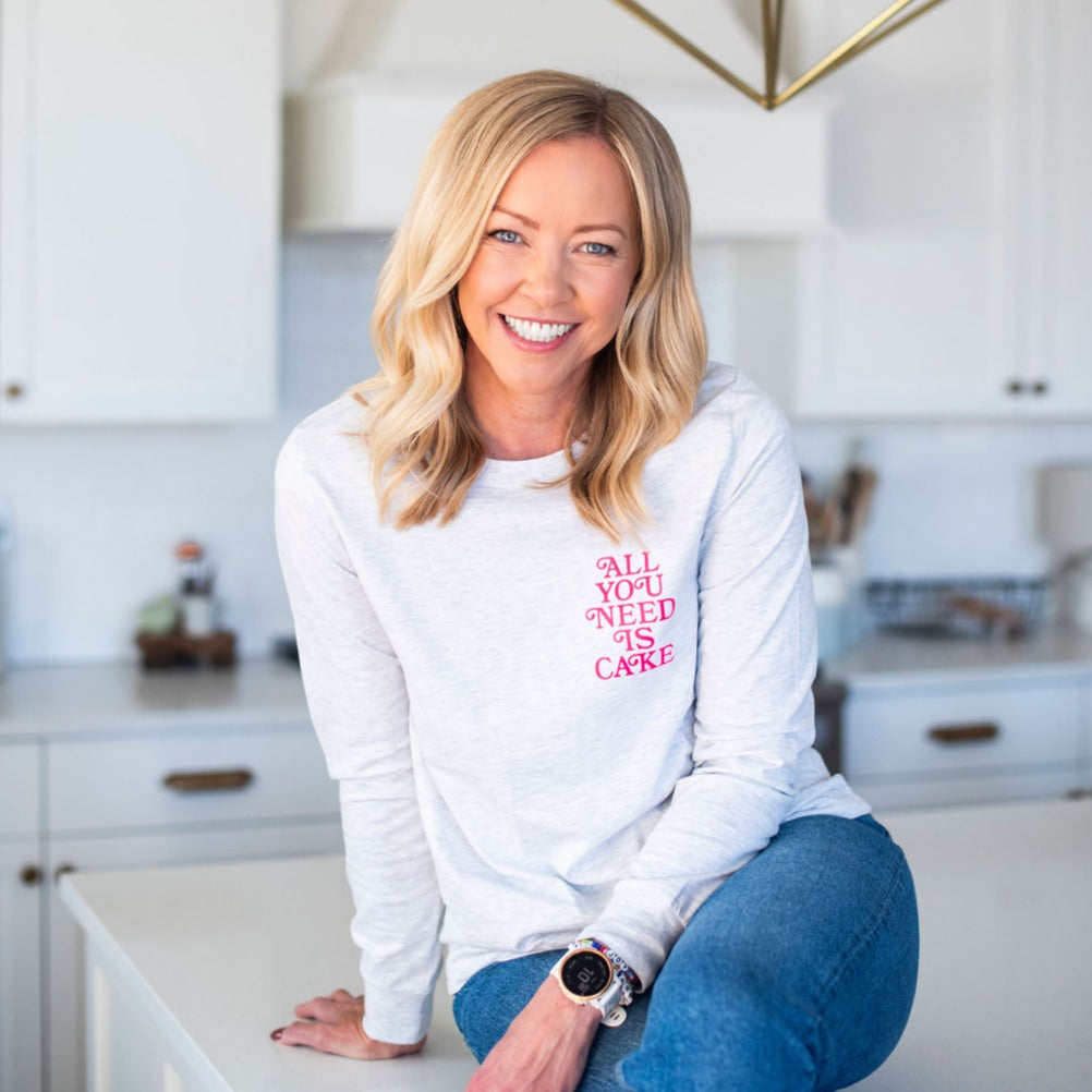 "All You Need is Cake" Grey Tee