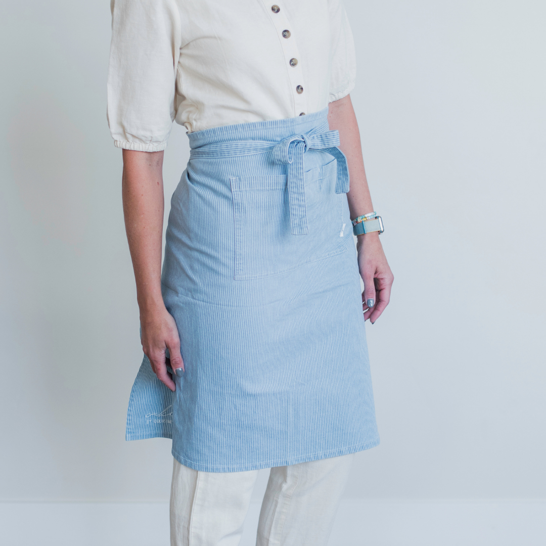 Pinstripe Denim Apron ADULT