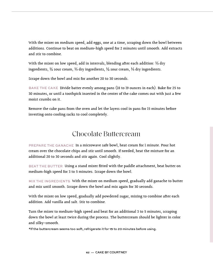 "CAKE, by Courtney" Cookbook