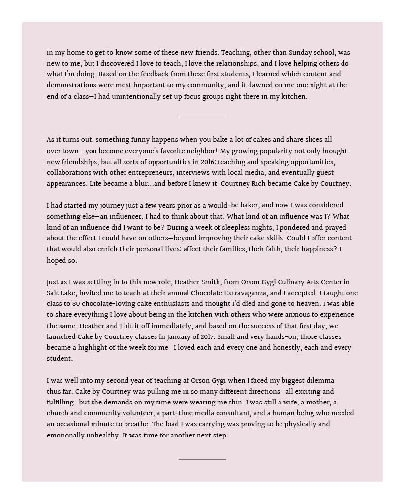 "CAKE, by Courtney" Cookbook Shop Cake by Courtney